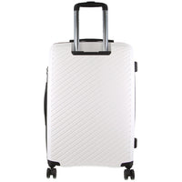 Thumbnail for Monaco Checked Luggage Bag Travel Carry On Suitcase 65cm (82.5L) - White