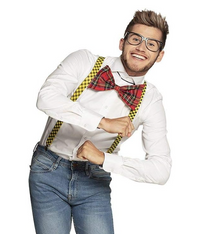 Thumbnail for NERD COSTUME KIT Set Geek Glasses Fancy Dress Retro Funny Braces Bow Tie Party