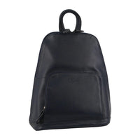 Thumbnail for Milleni Womens Twin Zip Backpack Nappa Italian Leather Travel Bag - Navy