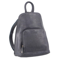 Thumbnail for Milleni Women Ladies Twin Zip Backpack Nappa Italian Leather Bag Travel - Teal