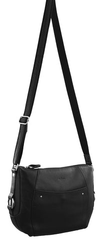 Thumbnail for Milleni Cross Body Bag Soft Genuine Italian Leather - Black