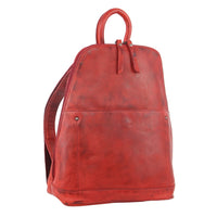 Thumbnail for Milleni Genuine Italian Leather Soft Leather Backpack Travel Bag - Red