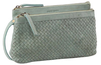 Thumbnail for Pierre Cardin Woven Ladies Crossbody/Clutch Bag - Mint