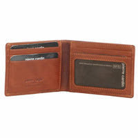 Thumbnail for Pierre Cardin Mens Soft Italian Leather Slimline Bi-Fold Wallet - Cognac