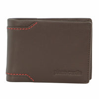 Thumbnail for Pierre Cardin Soft Italian Leather Mens Bi-Fold Wallet with Central Flap - Brown