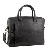 Thumbnail for Pierre Cardin Leather Multi-Handle Computer Laptop Bag - Black
