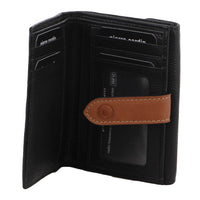 Thumbnail for Pierre Cardin Womens Leather Bi-Fold Tab Wallet Ladies - Black