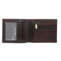 Thumbnail for Pierre Cardin Mens Wallet Tri Fold Leather w/ RFID Protection - Chocolate