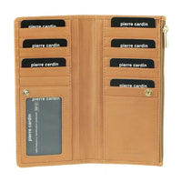 Thumbnail for Pierre Cardin Womens Soft Italian Leather RFID Purse Wallet - Caramel