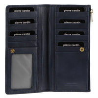 Thumbnail for Pierre Cardin Womens Soft Italian Leather RFID Purse Wallet - Midnight