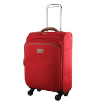 Thumbnail for Pierre Cardin 40L Cabin Soft-Shell Suitcase Travel Luggage Bag 4-Wheel Case - Red