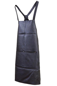 Thumbnail for Pierre Cardin Professional Leather Apron Butcher Woodwork Hairdressing Barber Chef - Black