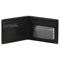 Thumbnail for Pierre Cardin Mens Rustic Leather Wallet Bi-Fold RFID Slim - Black