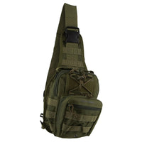 Thumbnail for Pierre Cardin Cross Body Tactical Sling Bag Rucksack Army Style in Green