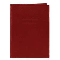 Thumbnail for Pierre Cardin Slim Leather Passport Wallet Holder RFID Case Cover - Red
