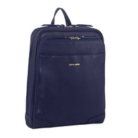 Thumbnail for Pierre Cardin Rustic Womens Leather Backpack Bag Handbag Back Pack Travel  - Navy