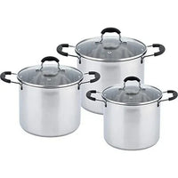 Thumbnail for Rossner Stainless Steel Induction Cookware Set Casserole Stockpot - 3 Pots with Lids