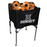 Thumbnail for Summit Ball Carry Cart Portable Basketball Netball Rack Sports Case Kart Trolley - Black