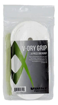 Thumbnail for Volkl V-Dry Over Grip Tennis Racquet Bulk - 30 Pack - White