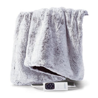 Thumbnail for Sunbeam Heated Throw Blanket Electric Soft Fur Fleece Winter Warm Snug Caravan