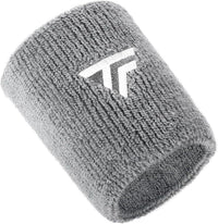 Thumbnail for Tecnifibre Tennis XL Wristband Wrist Bands Sweatband Sport Squash Cotton - Silver