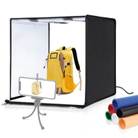 Thumbnail for Hridz 60cm Light Box Bi-Colour Photography Portable Photo Studio Shooting Tent with 6 PVC Backdrops