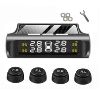 Thumbnail for Solar Wireless TPMS Car Tire Tyre Pressure Monitor Monitoring System 4 Sensors