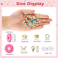 Thumbnail for 48 Colors Flat Round Clay Beads for Jewelry Making Kit, 4800pcs Clay Beads for Bracelet Making Kit, Craft Gift