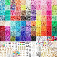 Thumbnail for 13200PCS 84 Colours Flat Round Polymer Clay Beads Kit Heishi Alphabet Letter Beads for Jewellery Bracelet Necklace Making
