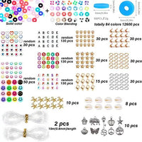 Thumbnail for 13200PCS 84 Colours Flat Round Polymer Clay Beads Kit Heishi Alphabet Letter Beads for Jewellery Bracelet Necklace Making