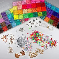 Thumbnail for 13200PCS 84 Colours Flat Round Polymer Clay Beads Kit Heishi Alphabet Letter Beads for Jewellery Bracelet Necklace Making