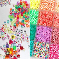 Thumbnail for 13200PCS 84 Colours Flat Round Polymer Clay Beads Kit Heishi Alphabet Letter Beads for Jewellery Bracelet Necklace Making