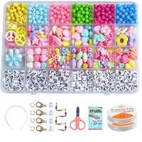 Thumbnail for 950pcs 24Grid Cute Candy Colors Acrylic Beads with Alphabet Beads For DIY Jewelry Making Kit