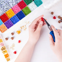 Thumbnail for 28 Grids 3mm 4500pcs Acrylic Seed Beads Craft Kit with A-Z Letter Beads For Jewellery Making