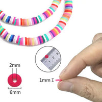 Thumbnail for 4000pcs 20 Colors Clay Bead DIY Jewelry Making Kit 6mm Flat Round Polymer Clay Ceramic Beads