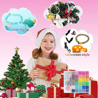 Thumbnail for 28 Colors 6380pcs 6mm Flat Round Heishi Polymer Clay Jewelry Making Kit Bead Smiley Face Beads Set