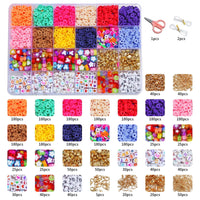 Thumbnail for 12 Colors 4000pcs DIY Ceramic Loose Bead Set 6mm Flat Round Polymer Clay Beads Jewelry Making Kit