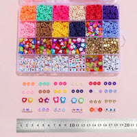 Thumbnail for 12 Colors 4000pcs DIY Ceramic Loose Bead Set 6mm Flat Round Polymer Clay Beads Jewelry Making Kit