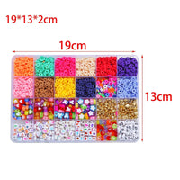 Thumbnail for 12 Colors 4000pcs DIY Ceramic Loose Bead Set 6mm Flat Round Polymer Clay Beads Jewelry Making Kit