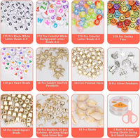 Thumbnail for 6000pcs Polymer Clay Beads Set 24 Colors Clay Round Disc Spacer Heishi Beads Jewelry Making Kit