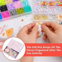 Thumbnail for 6000pcs Polymer Clay Beads Set 24 Colors Clay Round Disc Spacer Heishi Beads Jewelry Making Kit