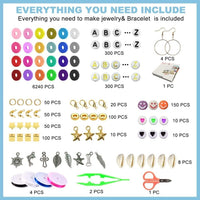 Thumbnail for 7200pcs Polymer Clay Beads Set 24 Colors Clay Round Disc Spacer Heishi Beads Jewelry Making Kit