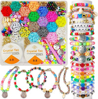 Thumbnail for 3600pcs 6mm Flat Round Heishi Ceramics 15 Colors Polymer Clay Bead Alphabet Beads Jewelry Making Kit