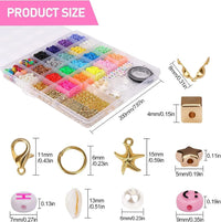 Thumbnail for 20 Colours 5300pcs Clay Heishi Beads Jewellery Making Kit Smiley Face Clay Flat Beads