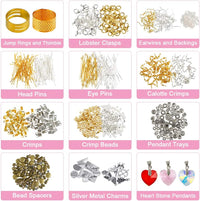 Thumbnail for 4-layer 2880Pcs Beads Charms Findings Beading Wire Kit For DIY Bracelets Necklace Earrings Deluxe Jewelry Making Supplies Kit