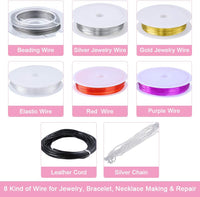 Thumbnail for 4-layer 2880Pcs Beads Charms Findings Beading Wire Kit For DIY Bracelets Necklace Earrings Deluxe Jewelry Making Supplies Kit