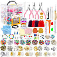 Thumbnail for 4-layer 2880Pcs Beads Charms Findings Beading Wire Kit For DIY Bracelets Necklace Earrings Deluxe Jewelry Making Supplies Kit