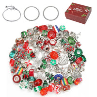 Thumbnail for TheliCraft 63pcs Christmas DIY Bracelets Jewelry Kit Kids Gift Charm Crystal Pendant Seed Beads For Bracelet Making