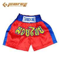 Thumbnail for Adults Boxing Pants Satin Red Bluestrip M