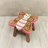 Thumbnail for Kids Wooden Stool Butterfly
